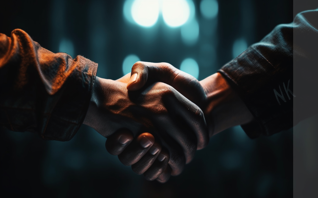 Geschäftshandschlag